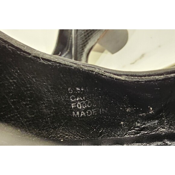 Frye Carson Pumps Womens Leather Chunky Block Heel Black Y2K 90s Size 5.5M Retro - Picture 11 of 11